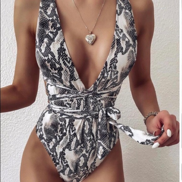 Shein snake skin bathing suit